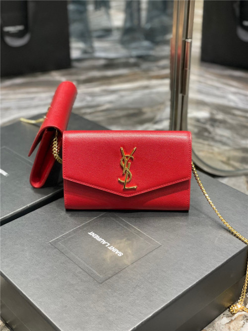 Saint Laurent 생로랑 업타운 엔벨로프 체인 지갑 607788
