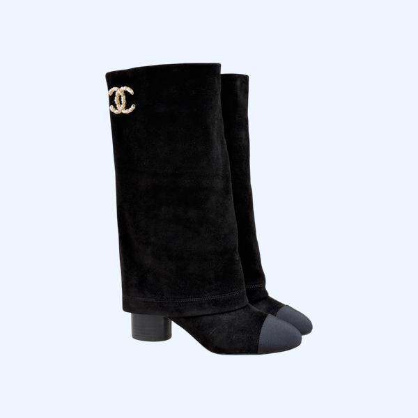 [ Chanel ] 샤넬 진주 CC 롱 부츠