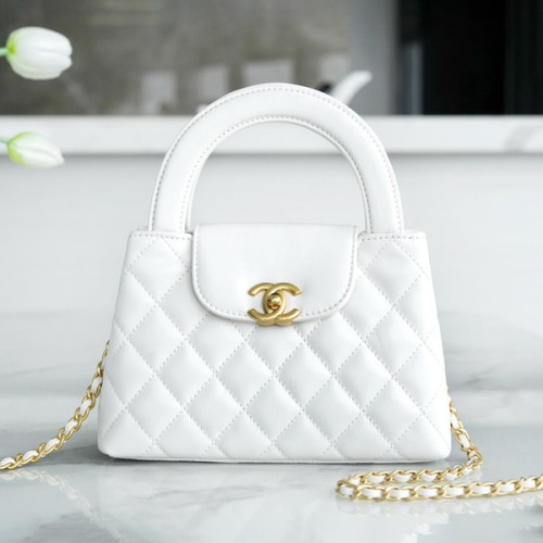 샤넬 23FW 켈리백 미니 화이트 금장 AS4416